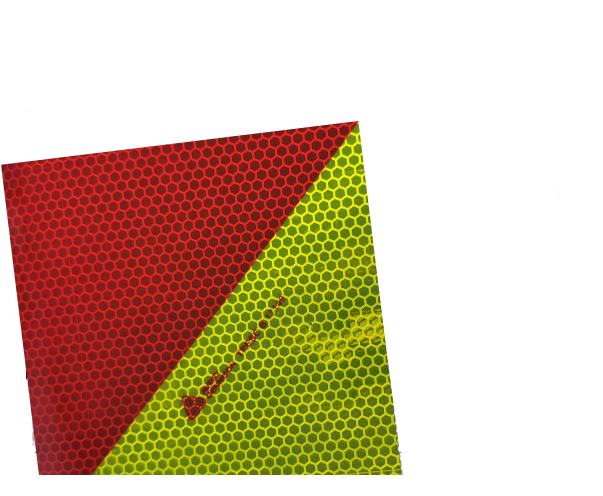 Reflecterende folie V-8013 Chevron Geel/Rood Linkswijzend - Reflexfolie