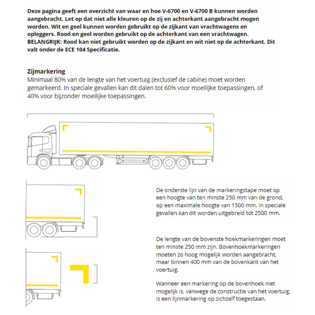 Avery Dennison Contourmarkering Wit vaste opbouw per meter - Reflexfolie