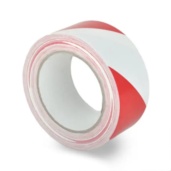 Vloermarkeringstape rood/wit 50mm x 33mtr - Reflexfolie