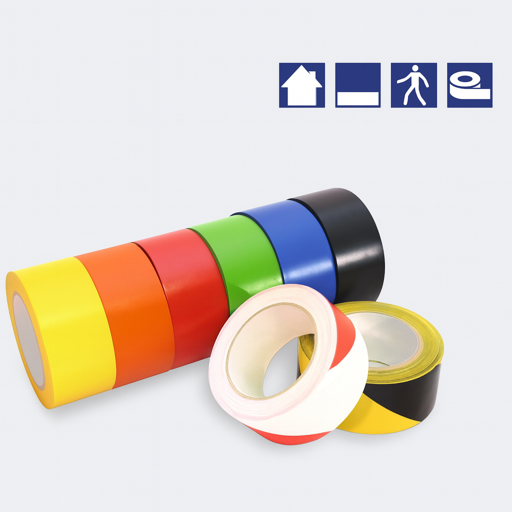 Standaard Vloermarkeringstape 50 mm x 33 mtr - Reflexfolie
