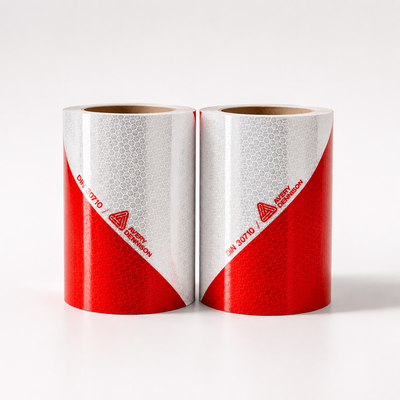 Industriemarkering Rood/Wit set links + rechts | Reflexfolie
