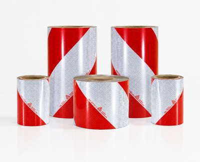 Industriemarkering Rood/Wit retroreflecterend | Reflexfolie