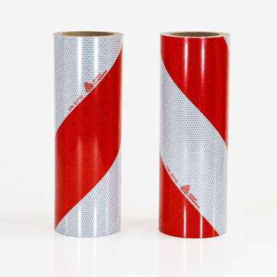 Industriemarkering Rood/Wit set links + rechts | Reflexfolie