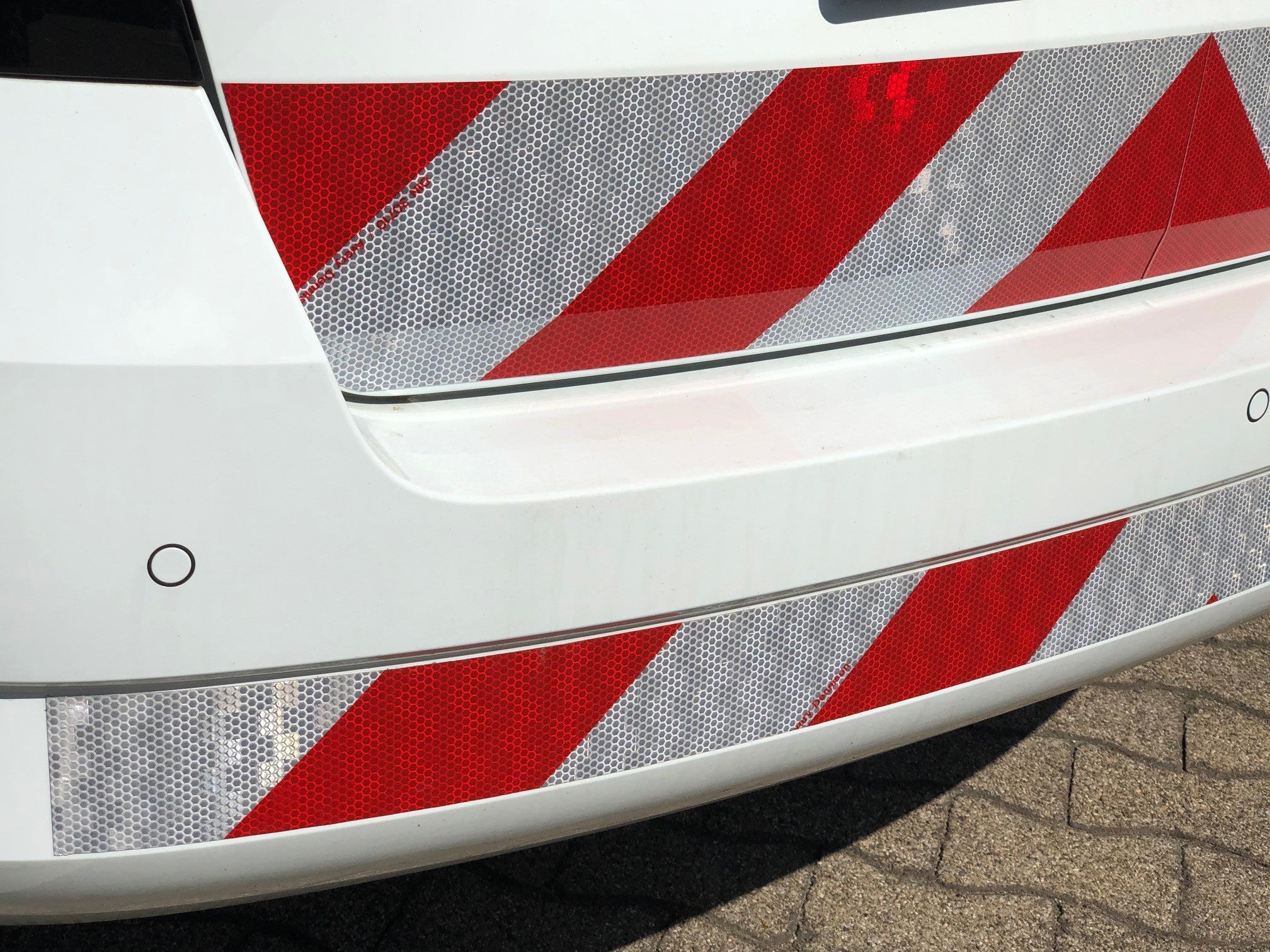 Reflecterende folie V-8000 Chevron Rood/Wit Rechtswijzend - Reflexfolie