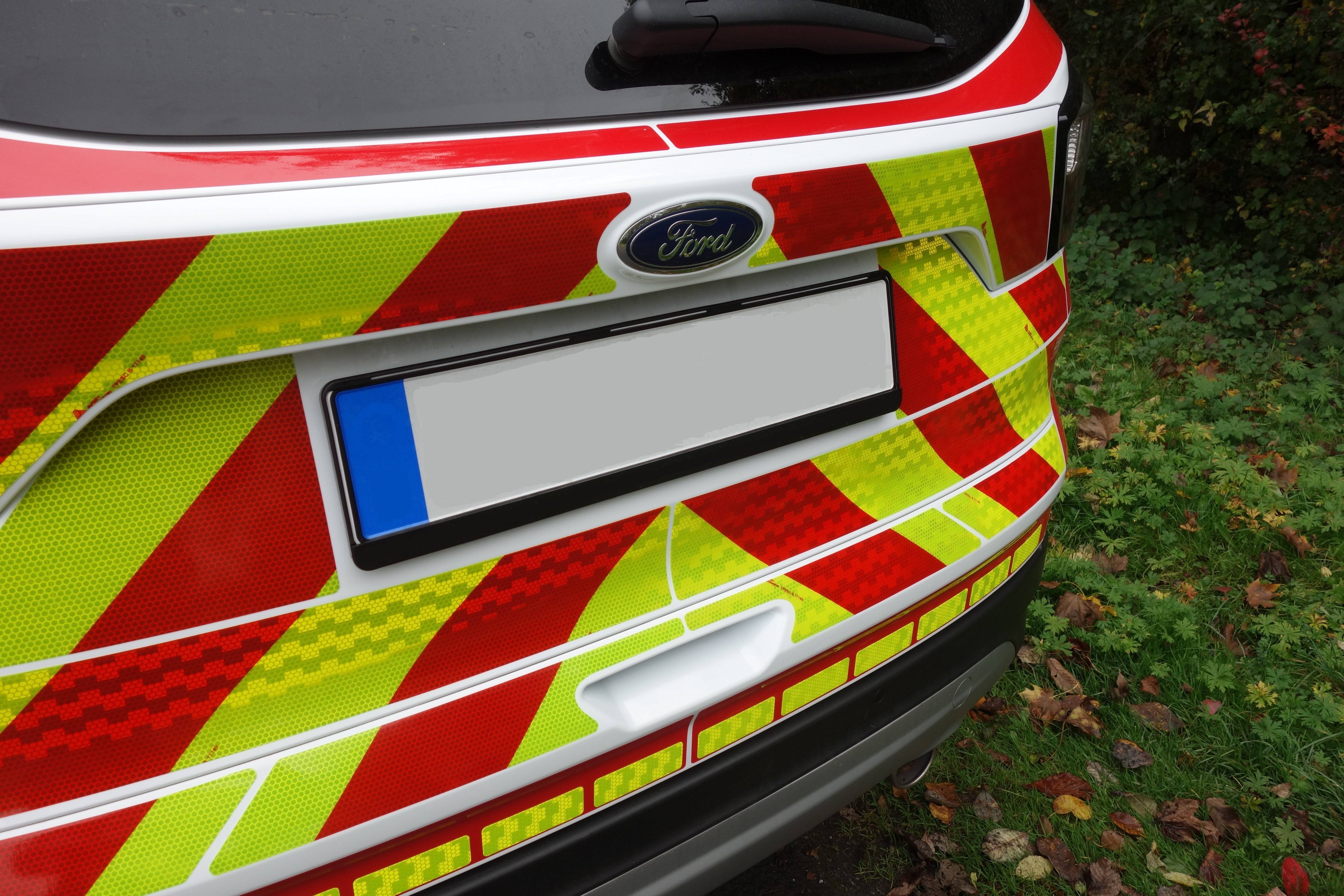 Reflecterende folie V-8013 Chevron Geel/Rood Rechtswijzend - Reflexfolie