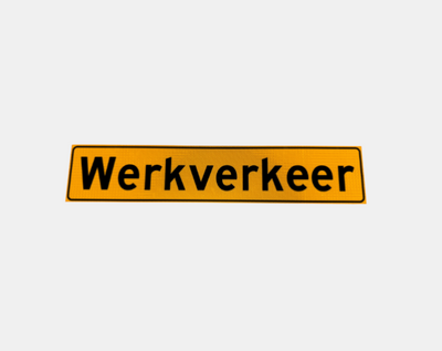Sticker WERKVERKEER op magneet Klasse 3 | Avery Dennison